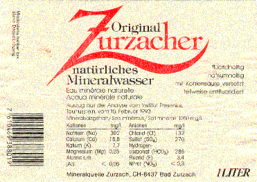 Label of Zurzacher