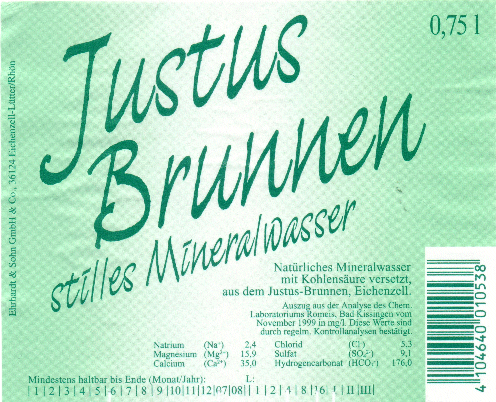 Label of Justus Brunnen 2 (new)