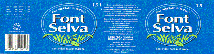 Label of Font Selva