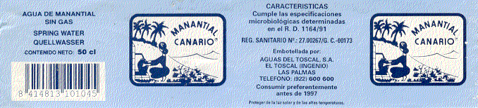 Label of Manantial Canario