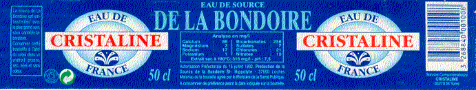 Label of Source de la Bondoire - St.-Hippolyte