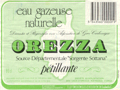 Label of Orezza