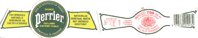 Label of Perrier