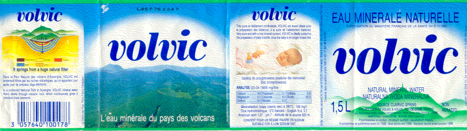 Label of Volvic