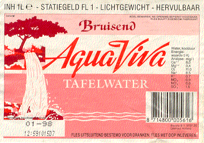 Label of Aqua Viva
