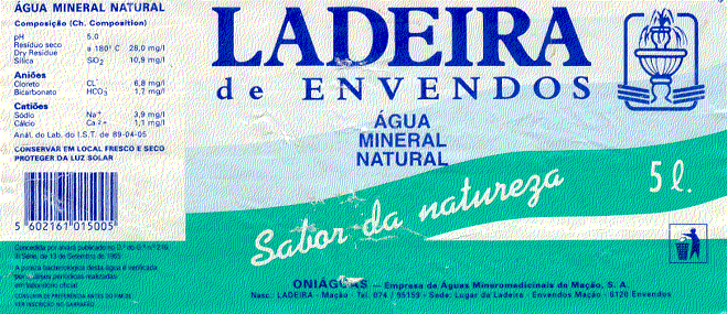 Label of Ladeira de Envendos