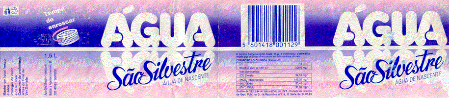 Label of Agua S. Silvestre