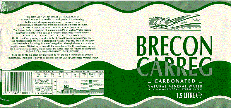 Label of Brecon Carreg