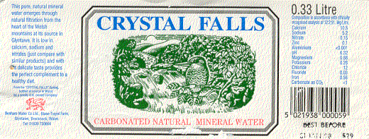 Label of Crystal Falls