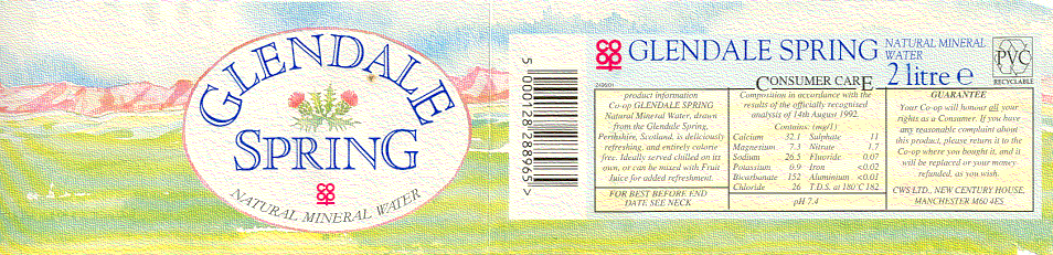 Label of Glendale Spring