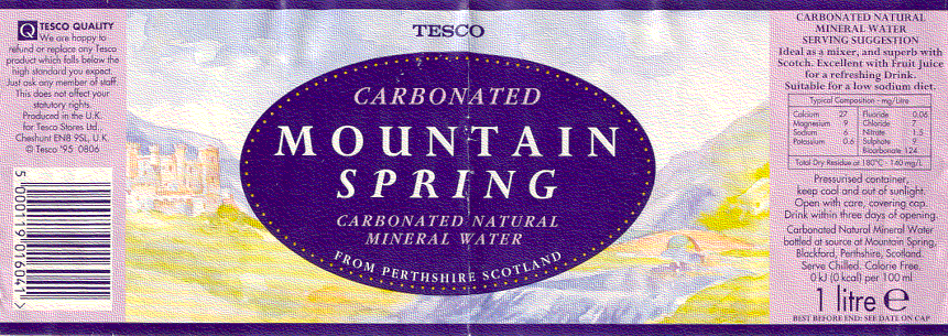 Label of Mountain Spring